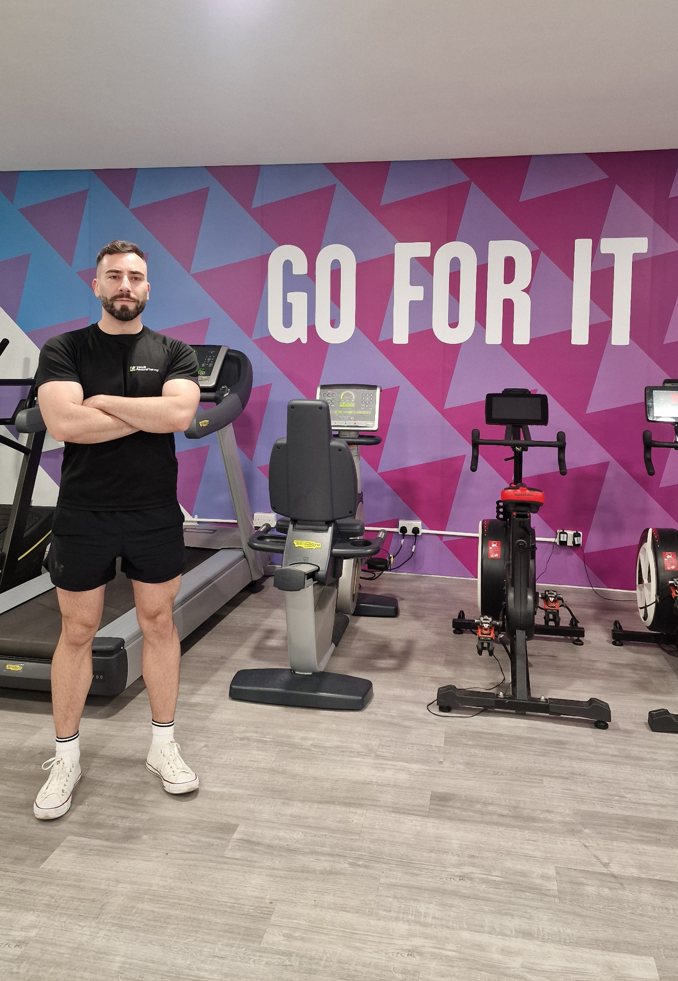 Cristian in a gym training environment