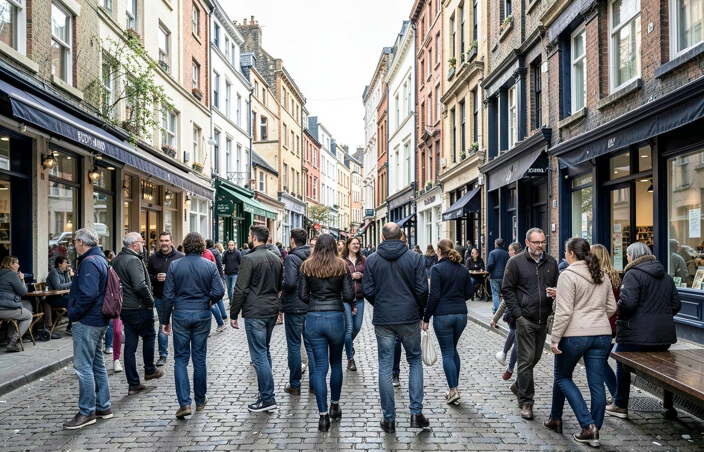 A thriving pedestrian high street with a connected local community